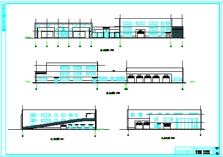 两层钢结构大众汽车4S店cad结构图（含建筑图）_图1