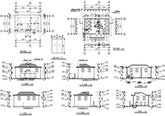 【云南】某城市公厕建筑设计施工CAD全套图纸_图1