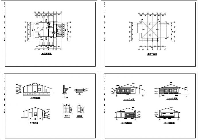 【南京】某公园大门建筑设施工计CAD全套图纸_图1