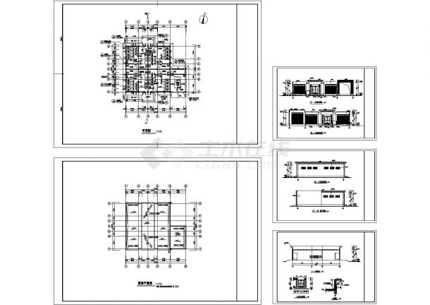 【甘肃】某城市公厕建筑设计施工CAD全套图纸-图一