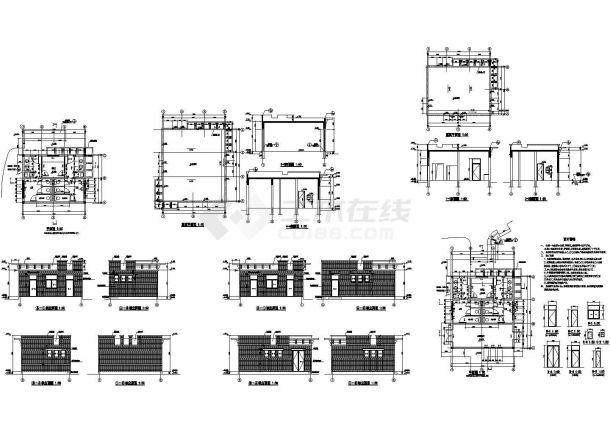 【吉林】某城市公厕建筑设计施工CAD全套图纸-图一