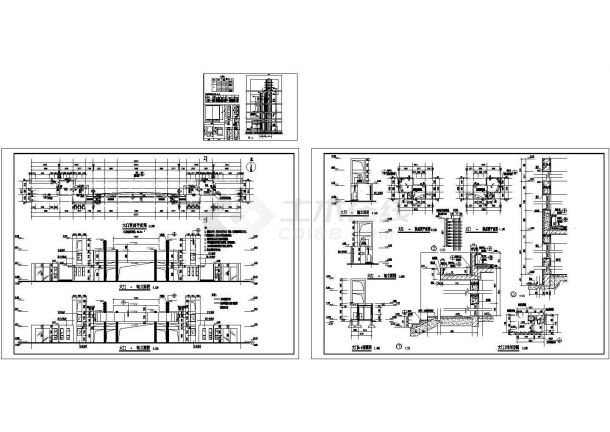 【常州】某国企工厂大门建筑施工设计CAD全套图纸-图一