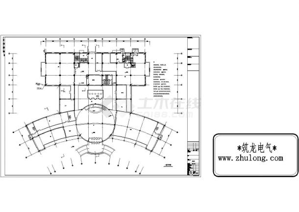 某酒店全套电气施工CAD图纸-图二