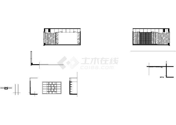 某现代风格cad办公室设计图（施工图）-图二