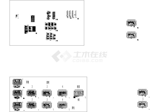 天津某住宅小区物业服务中心电气施工CAD图-图一