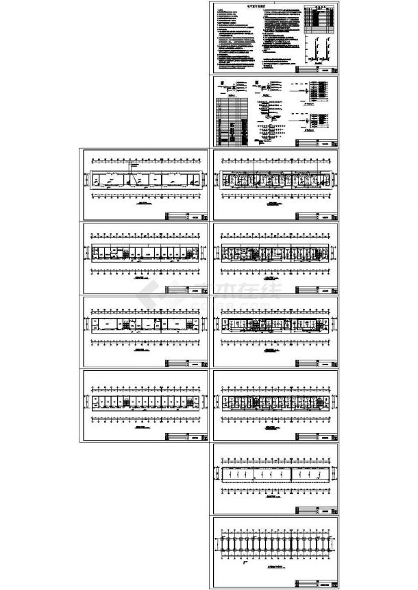 某汽车服务公司电气施工CAD图-图一