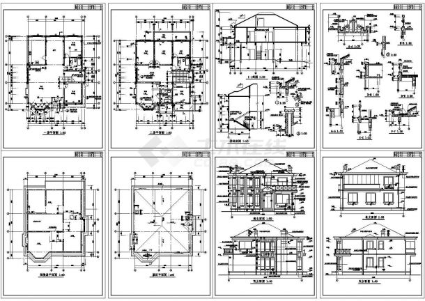 两层别墅全套建筑设计施工图-图二