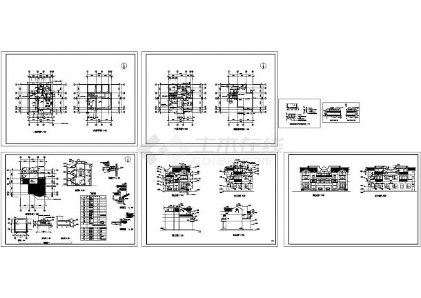 大户型别墅全套建筑设计图纸-图二
