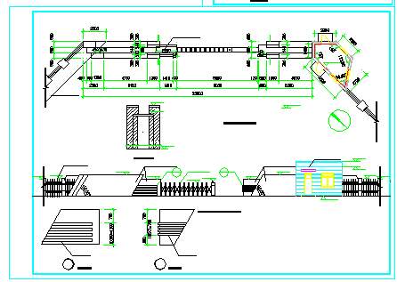 厂区大门 传达室建筑cad设计图纸_图1