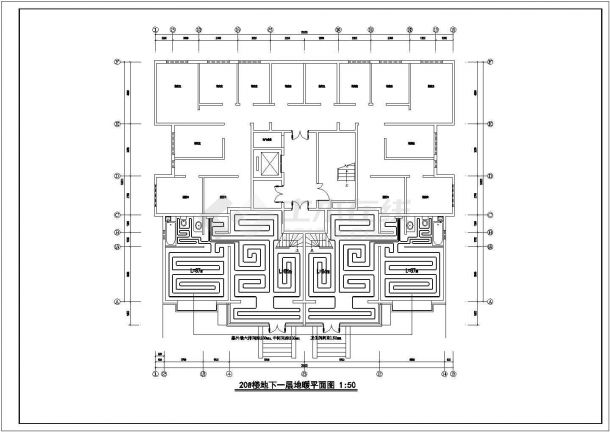 苏州某十八层住宅楼采暖工程全套施工设计cad图-图一