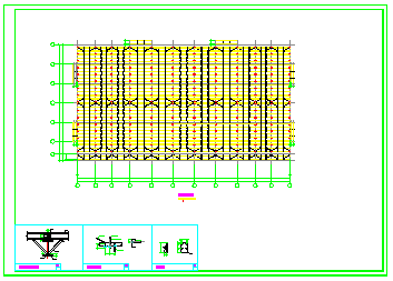 51m跨两跨两坡门式轻钢结构4743平米厂房CAD结施图纸-图一