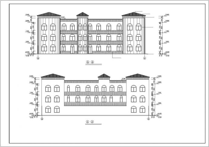云海花园幼儿园砖混结构cad设计施工图_图1