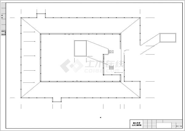 成都市雅安路某6500平米6层框架结构商业办公楼建筑结构设计CAD图纸-图一