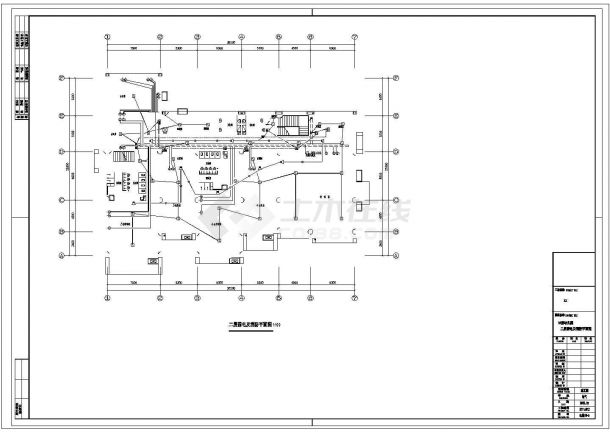 某地上两层框架结构幼儿园（501.18㎡）强弱电设计cad全套电气施工图（含设计说明）-图二