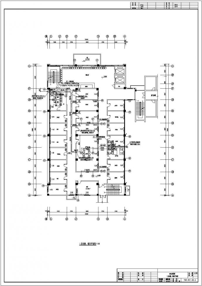 某医院综合影像楼全套暖通工程全套施工设计cad图_图1