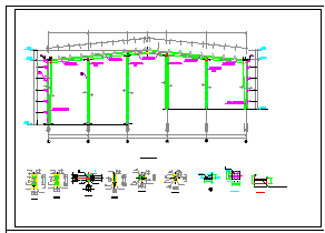 28.2x26m 钢结构厂房结构cad设计图-图一