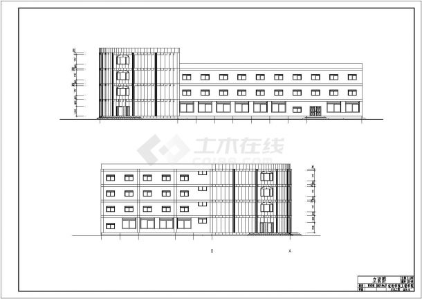 常州金坛区某4700平米3层框架结构商务大酒店建筑结构设计CAD图纸-图二