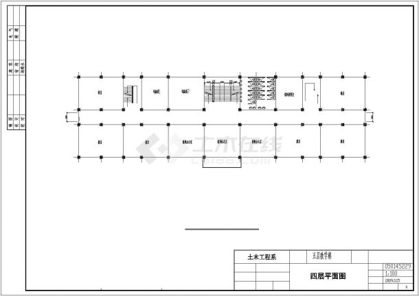 南京市利达中学5层框架结构教学楼全套建筑结构设计CAD图纸-图二