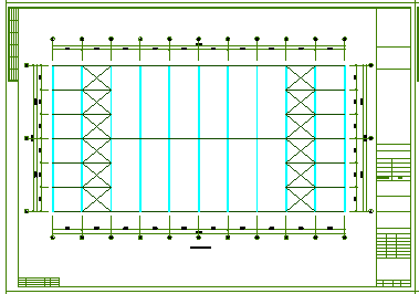60x30m 30m双连跨门式刚架单层封闭式钢结构厂房cad结施图_图1