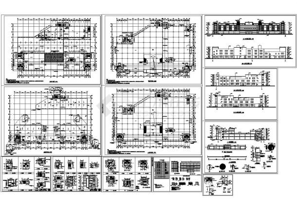 某市区大型超市全套建筑设计施工方案CAD完整图纸-图一