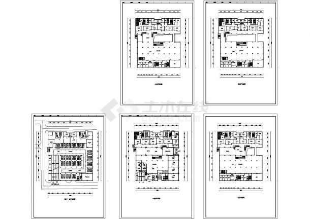 某市区大型高档商业广场建筑设计施工方案CAD完整图纸-图一