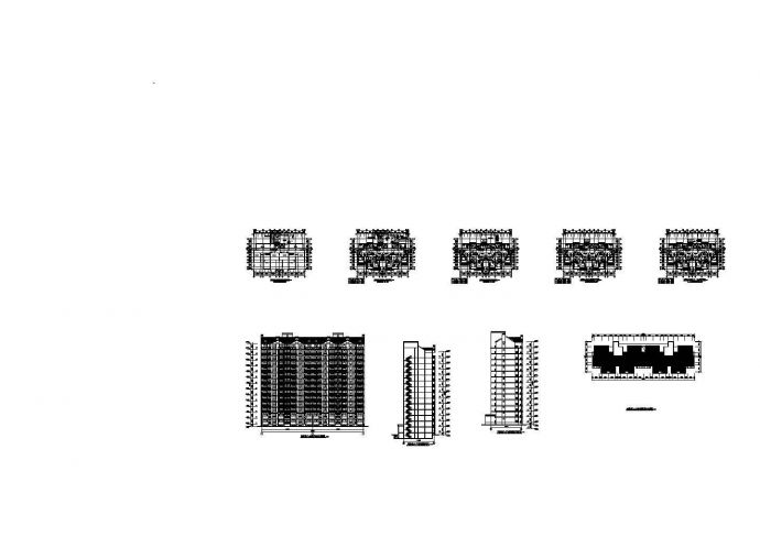 某城市高档小区高层住宅楼建筑方案设计施工CAD图纸_图1