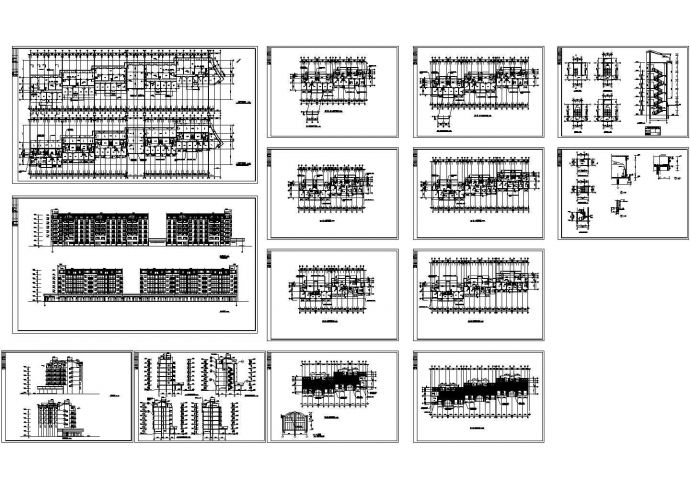 某城市高档小区三期公寓建筑方案设计施工CAD图纸_图1