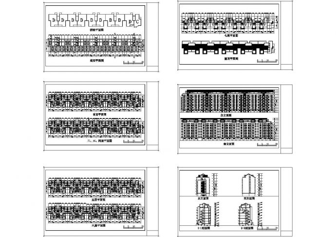 某城市现代花园小区住宅民房建筑方案设计施工CAD图纸_图1