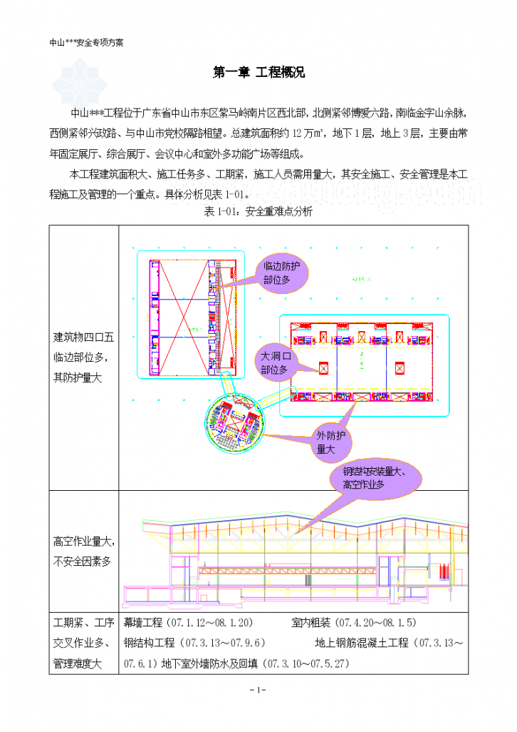 中山某大型综合建筑工程安全施工方案-图一