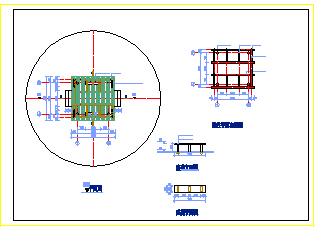 经典四角木亭cad施工详图（长宽均为4.2米）-图二