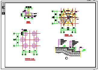 某地六角亭设计CAD布置图_图1