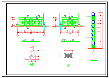某亭廊长建筑cad施工图（亭宽均为5.2米 亭廊长40.2米宽7.2米）-图二