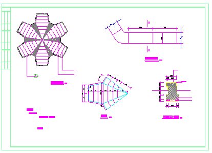 某地六角亭设计施工CAD布置图_图1