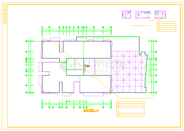某十五层商住楼电气cad设计图（33张）-图二