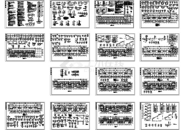 五层砌体结构住宅结构cad施工图-图一