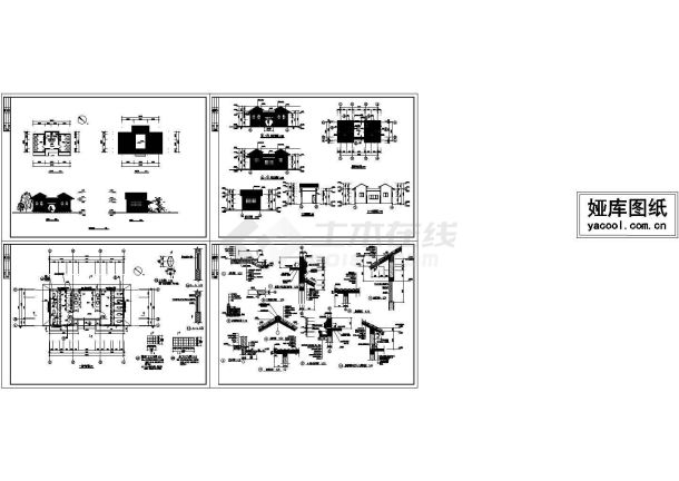 道路公共厕所cad施工演示图-图一