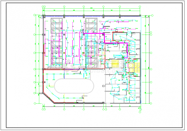 张家口大型商住楼全套电气cad施工图纸之一：1号住宅楼（28张）-图一