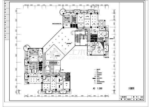 房地产公司办公室室内CAD设计施工图-图二