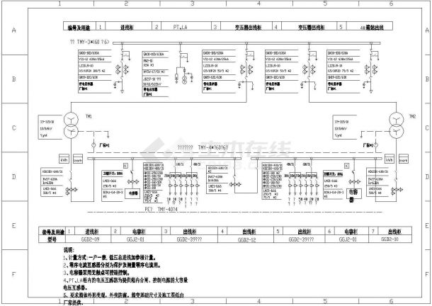 小区箱变主接线建筑布置参考图-图一