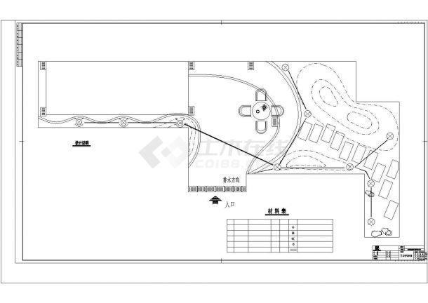 某小区高层住宅屋顶花园景观设计施工CAD图纸-图一
