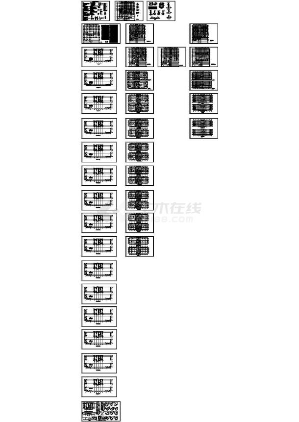 [新疆]22层框架剪力墙结构综合办公大楼结构设计图-图二