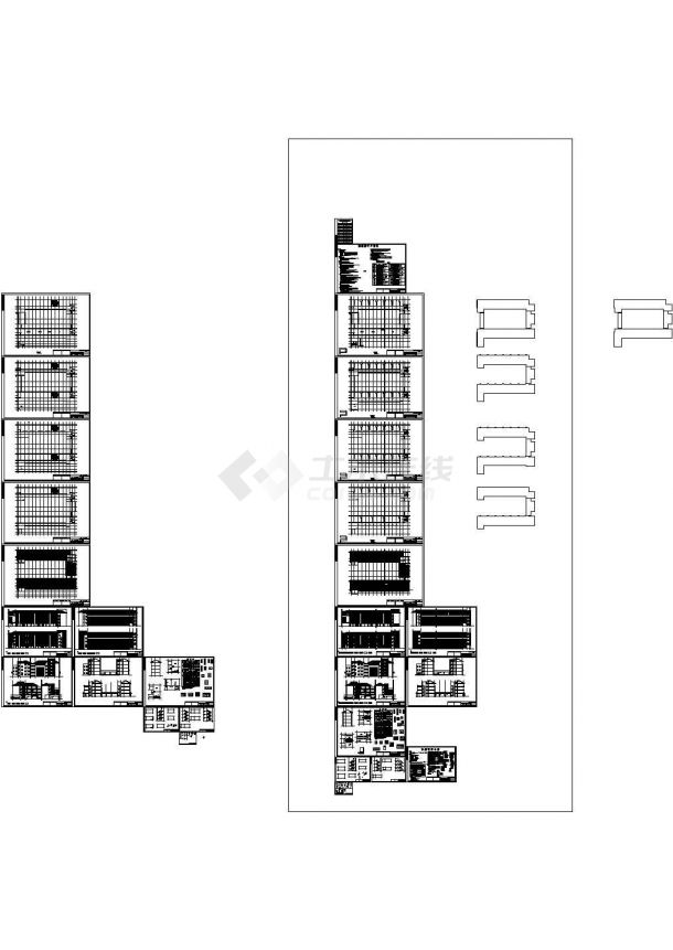 [浙江]某小学教学楼、综合楼、风雨操场及食堂结构设计施工图-图二