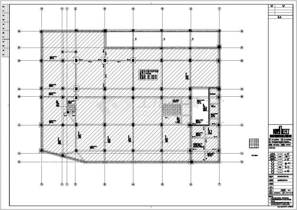 某多层框架结构供水服务中心设计cad详细结构施工图-图二