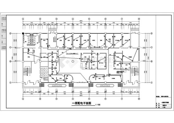 某医院体检中心改建电气装修设计cad施工图-图一