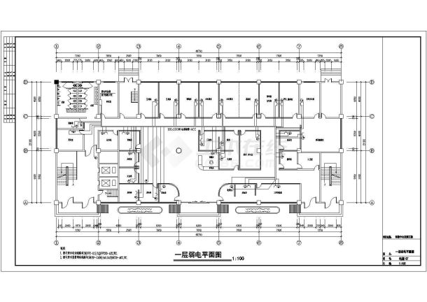 某医院体检中心改建电气装修设计cad施工图-图二