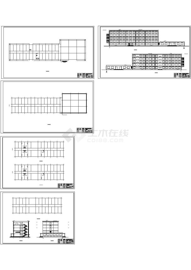 土木工程毕业设计_办公楼设计_某五层框架结构大学办公楼毕业设计cad全套建筑施工图（含设计说明，含结构设计，含计算书，含施工组织设计）-图一