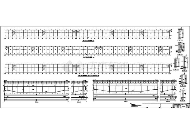 某市钢结构厂房完整结构设计cad施工图-图一