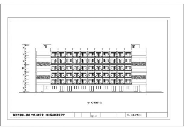 温州市某电子代工厂6层框架结构宿舍楼全套建筑结构设计CAD图纸-图二