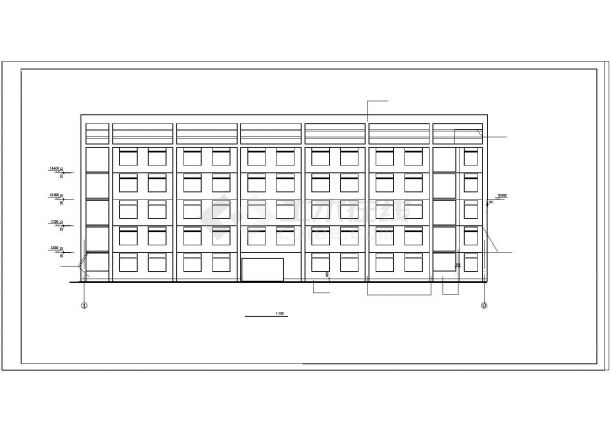 2934平方米辽宁中学教学楼规划设计建筑施工cad图，共十二张-图一
