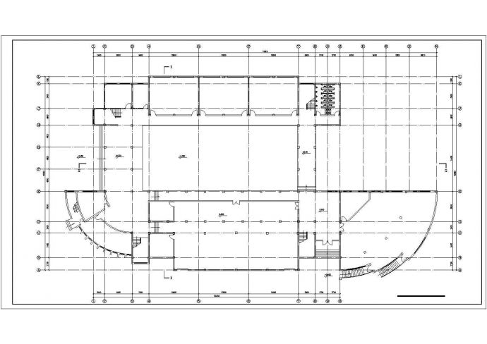 金山小学四层教学楼规划设计建筑施工cad图，共十七张_图1